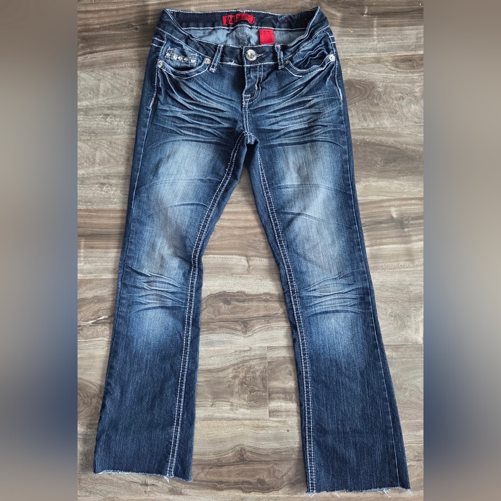 Zanadi Dark Blue Flare Jeans